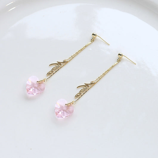 Aretes Largos de Cristal Transparente con Flecos Brillantes - Image 8