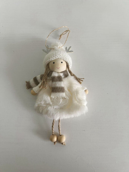 Muñeca Decorativa Navideña con Astas y Alas de Ángel - Image 14