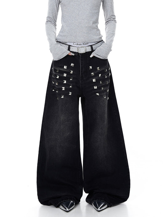 Pantalones Vaqueros Desteñidos para Mujer con Diseño de Remaches Estilo Americano y Detalles Rasgados - Image 14