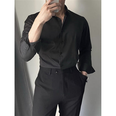 Camisa Casual Slim Fit para Hombre - Primavera y Verano Estilo Coreano - Image 12