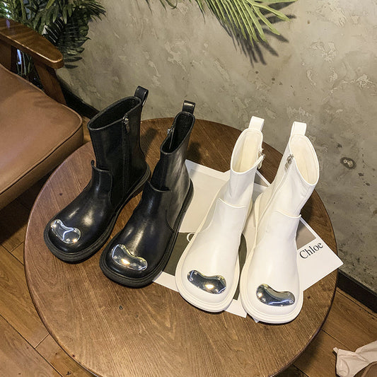 Botas Martin Planas con Punta Cuadrada y Hebilla Metálica