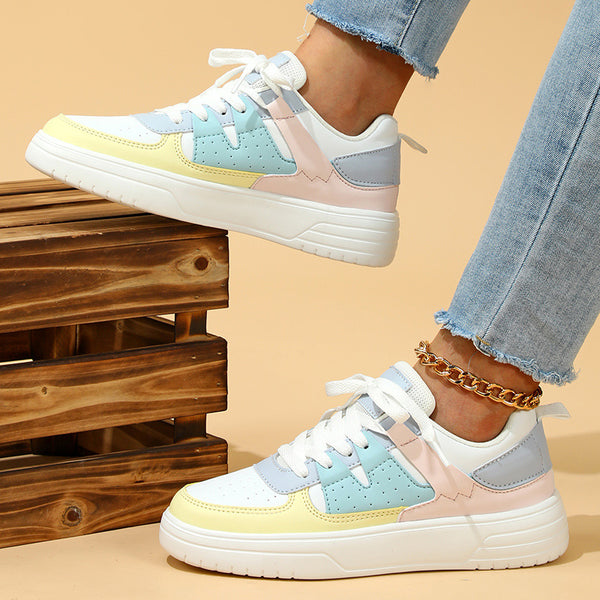 Tenis Plataforma Suela Suave Comodidad Deportiva