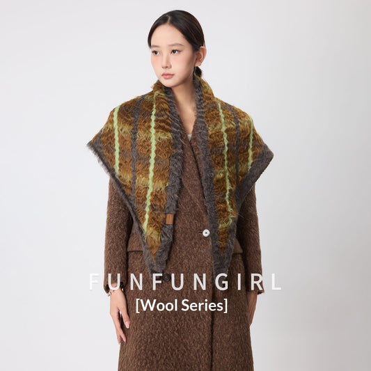 Rebozo de Algodón a Cuadros - Chal Cálido para Mujer - Image 2