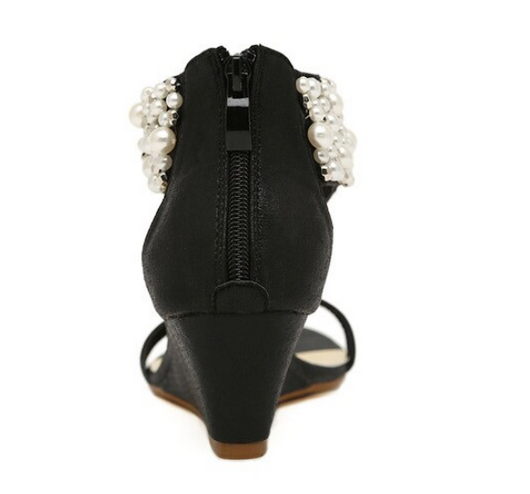 Sandalias Cuña Verano con Pedrería y Strass para Mujer - Image 6