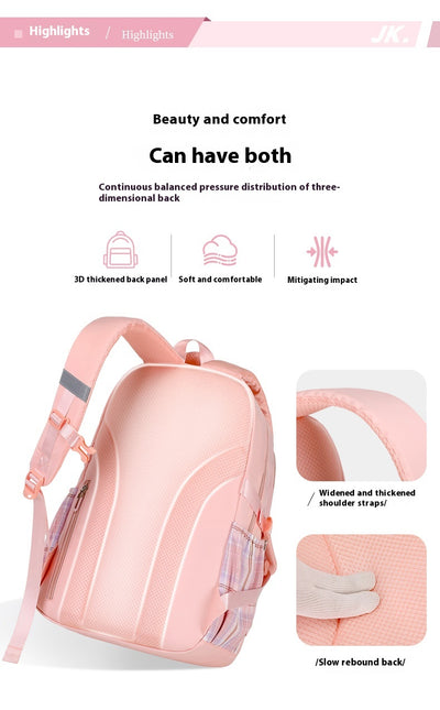 Mochila Escolar a Cuadros para Niñas de Primaria - Image 15