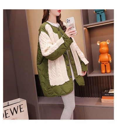 Cardigan Patchwork Tejido Midi para Mujer - Image 13