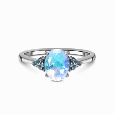 Anillo de Plata Esterlina con Piedra de Luna y Microcircones - Image 7