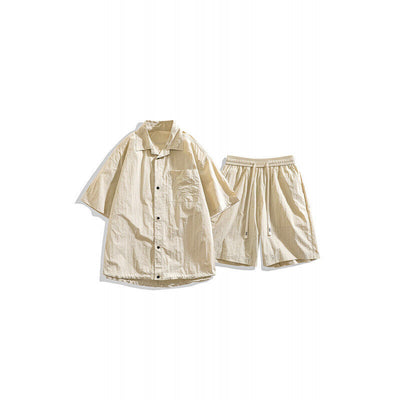 Conjunto de Dos Piezas: Shorts y Camisa Suelta de Cáñamo Transpirable - Image 8