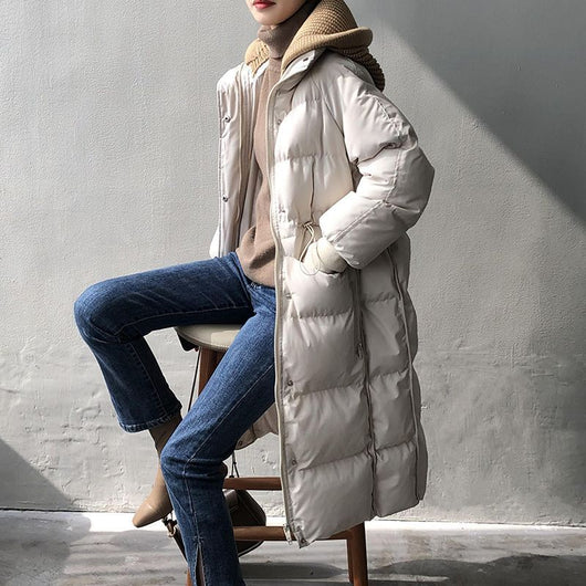 Chaqueta Acolchada Suelta con Capucha para Mujer - Image 7