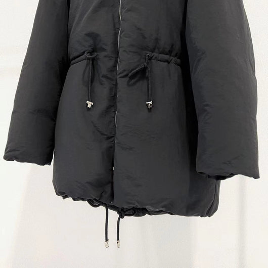 Abrigo Cálido Tipo Down con Cuello Alto y Cintura Ajustable para Mujer - Image 8