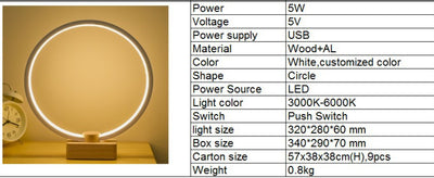 Lámpara Nocturna LED de Madera Maciza Inteligente - Image 13