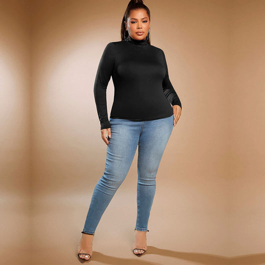Blusa Reductora de Cuello Alto Ajuste Slim - Image 4