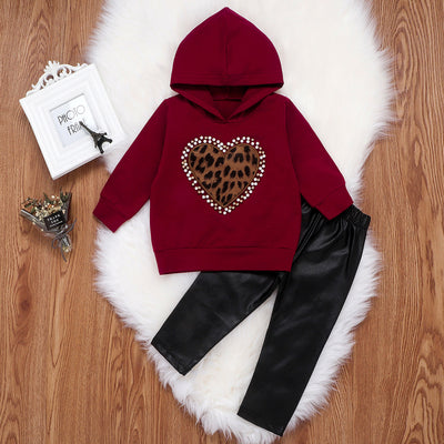 Conjunto Deportivo de Sudadera con Capucha y Pantalones de Cuero - Image 10