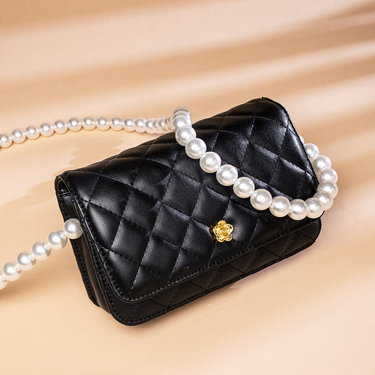 Bolso de Cadena Diamante Estilo Perfume en Cuero Pequeño - Image 6