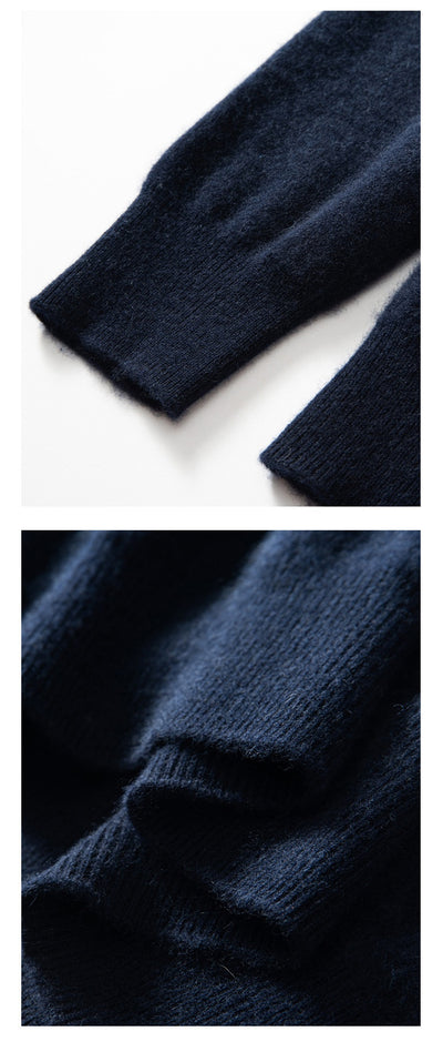 Suéter Minimalista Cuello en V para Hombre - Image 24