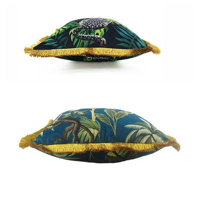 Almohada Decorativa Retro Verde y Dorado - Image 4