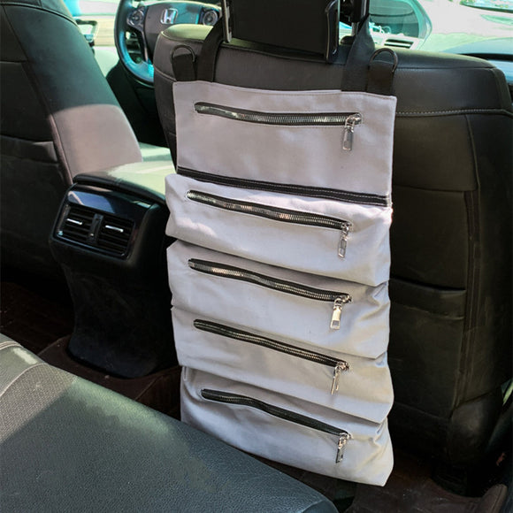 Bolsa Organizadora Canvas para Asiento de Auto - Gran Capacidad