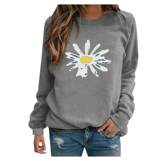 Sudadera Mujer Cuello Redondo Suelta Estampada Manga Larga Casual - Image 38