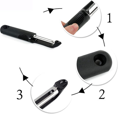 Pelador Multifuncional de Acero Inoxidable para Frutas y Verduras - Image 11