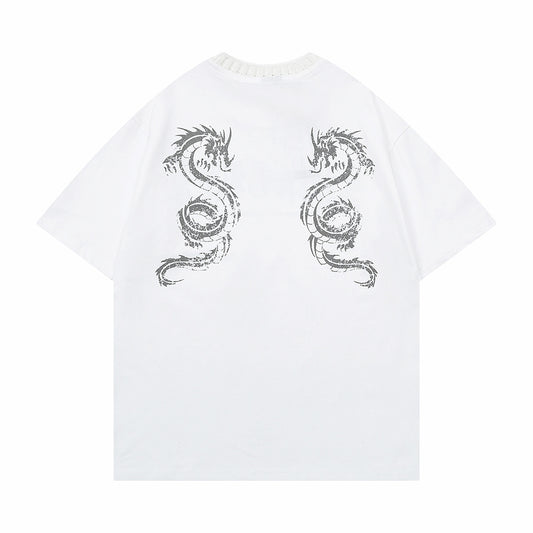 Playera Dragón Zodiacal Estampada Manga Corta para Hombre - Image 2