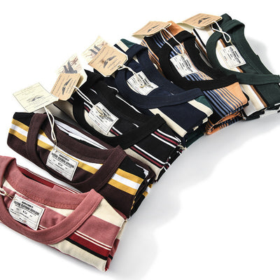 Camiseta Manga Corta a Rayas para Hombre - Algodón Premium - Image 13
