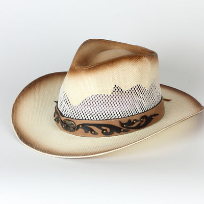 Sombrero Vaquero Western de Primavera Verano Verde con Ala Grande - Image 6
