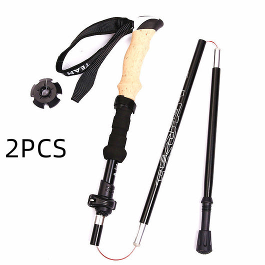Bastón de Trekking Telescópico Plegable de 5 Secciones - Mango EVA Ergonómico - Image 8