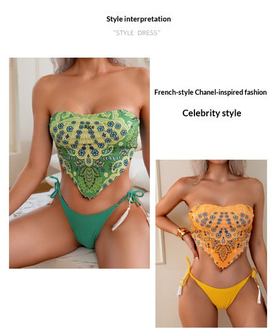 Bikini Escotado Estilo Europeo con Halter Ajustable - Image 12