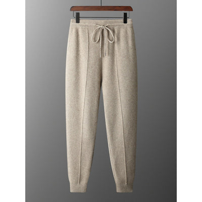 Pantalones de Lana Tejidos con Puño Cálido para Hombre - Casual Ejecutivo Primavera Otoño - Image 3