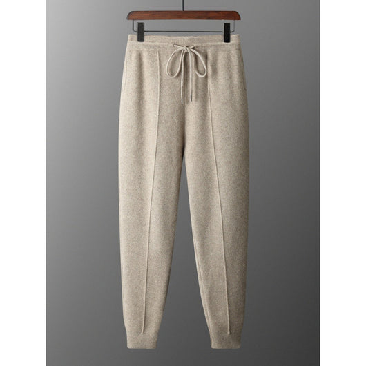 Pantalones de Lana Tejidos con Puño Cálido para Hombre - Casual Ejecutivo Primavera Otoño - Image 3