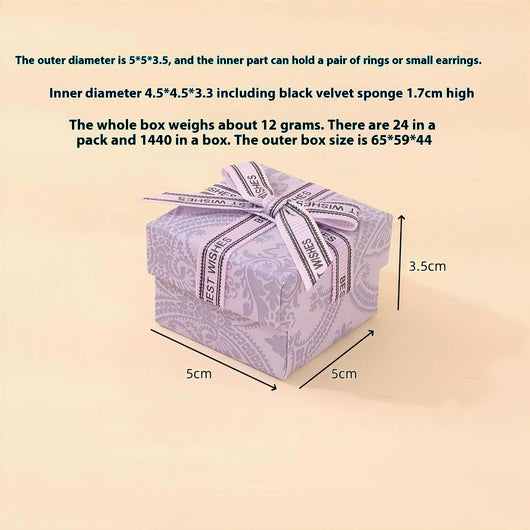 Caja de Almacenamiento para Joyas con Anillo Púrpura Lavanda - Image 12
