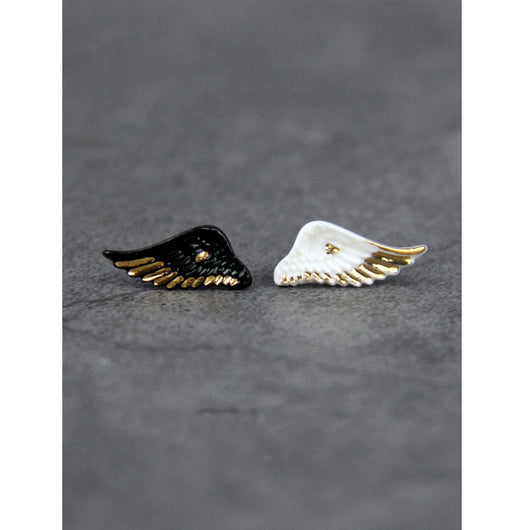 Aretes de Pareja Cerámica y Plata 925 Unisex Blanco y Negro - Image 9