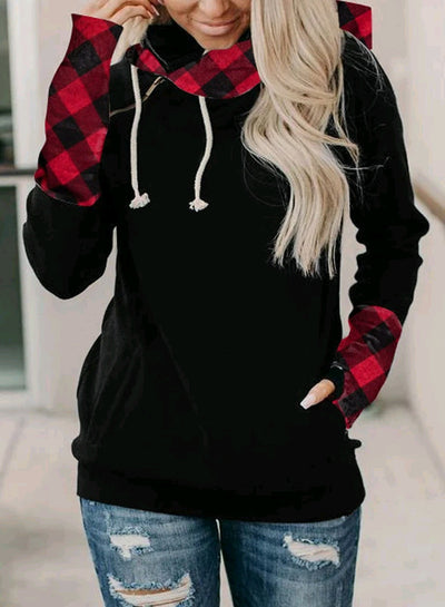 Sudadera con Capucha Color Block Estilo Urbano para Mujer - Image 4