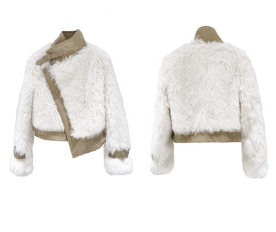 Chaqueta Corta Dorada Estilo Coreano con Hebilla Elegante - Image 5
