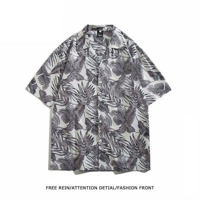 Camisa Floral Vintage con Estampado Óleo para Hombre - Image 8
