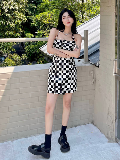 Vestido Slip con Cuello y Pliegue Ramen para Mujer - Image 2