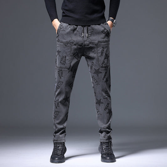 Pantalones Casuales Slim Fit de Corte Recto para Hombre