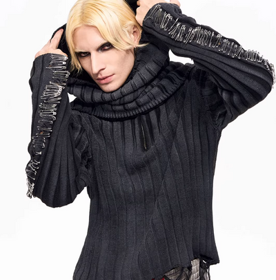 Suéter Cuello Alto Diseño Otoño-Invierno con Detalle de Imperdible - Image 8