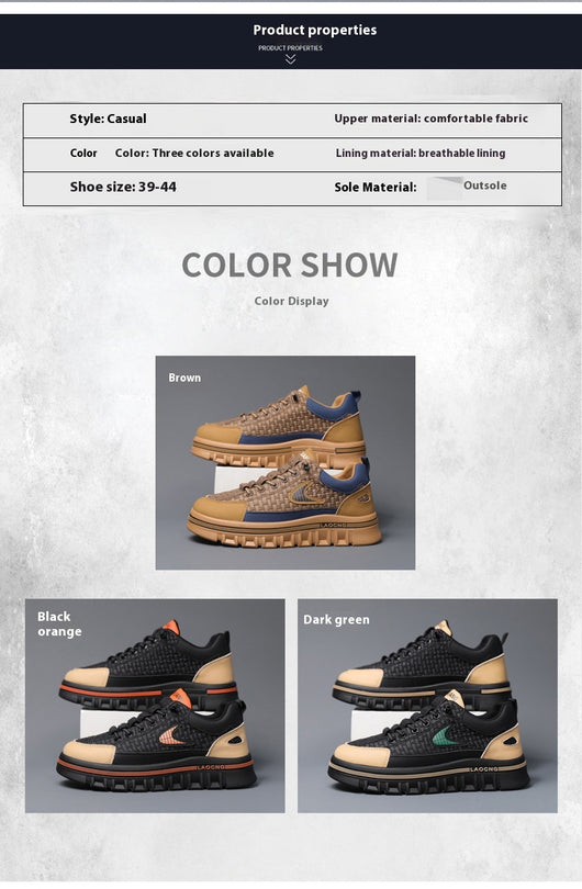 Zapatos Casuales Deportivos para Hombre con Suela Gruesa y Estilo Moderno - Image 9