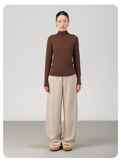 Pantalones de Lana Rectos Térmicos Talle Alto Slim Otoño Invierno - Image 29