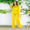 Conjunto Elegante de Blusa Manga Larga y Pantalón Ancho