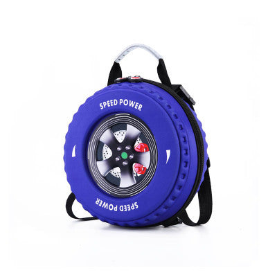 Mochila Pequeña para Niños Personalizada - Diseño 3D de Llanta para Kínder - Image 5