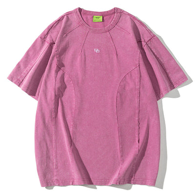 Playera Patchwork Lavado Americano de Manga Corta para Hombre - Image 13