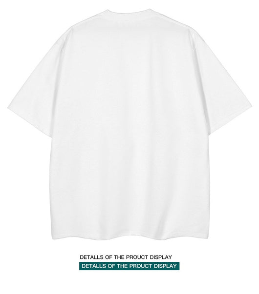 Moss green short-sleeve cotton t-shirt with a crew neck and a relaxed, oversized fit. - Image 22