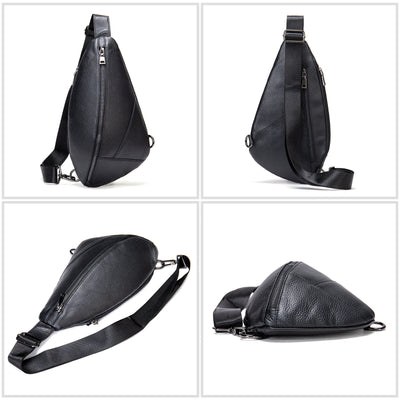 Bolsa de Pecho en Cuero Genuino - Estilo Retro Clásico para Hombre - Image 10
