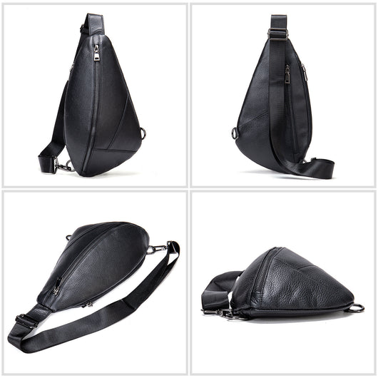 Bolsa de Pecho en Cuero Genuino - Estilo Retro Clásico para Hombre - Image 10