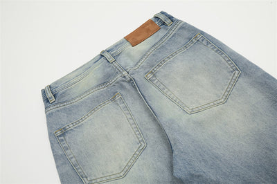 Jeans Skinny Ajustados con Patrón de Rayo Estilo Calle Americana para Hombre - Image 8