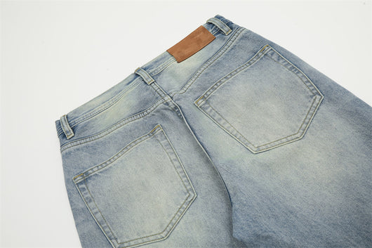 Jeans Skinny Ajustados con Patrón de Rayo Estilo Calle Americana para Hombre - Image 8