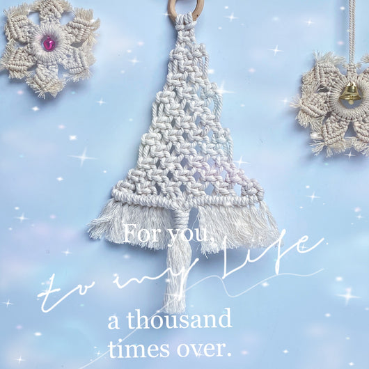 Adorno Navideño Tejido a Mano Estilo Europeo con Cuerda de Algodón y Troncos - Image 8