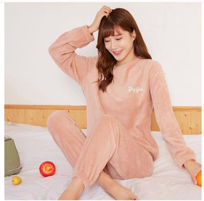 Pijama Térmico Mujer Coral Felpa Gruesa - Conjunto Cómodo para Casa - Image 14